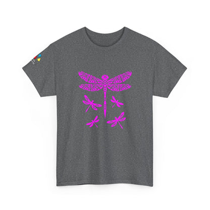 Native Dragonfly in Pink Gildan Unisex Tee