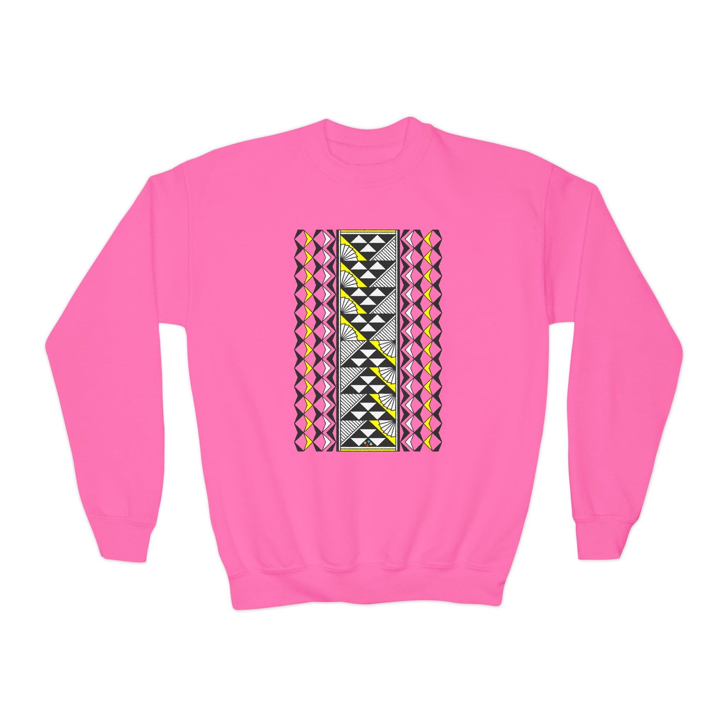 Rain and Sun in Yellow Youth Crewneck Sweatshirt