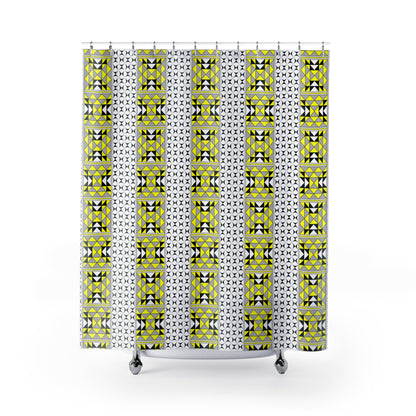 Southwest Mountains in Yellow Shower Curtains