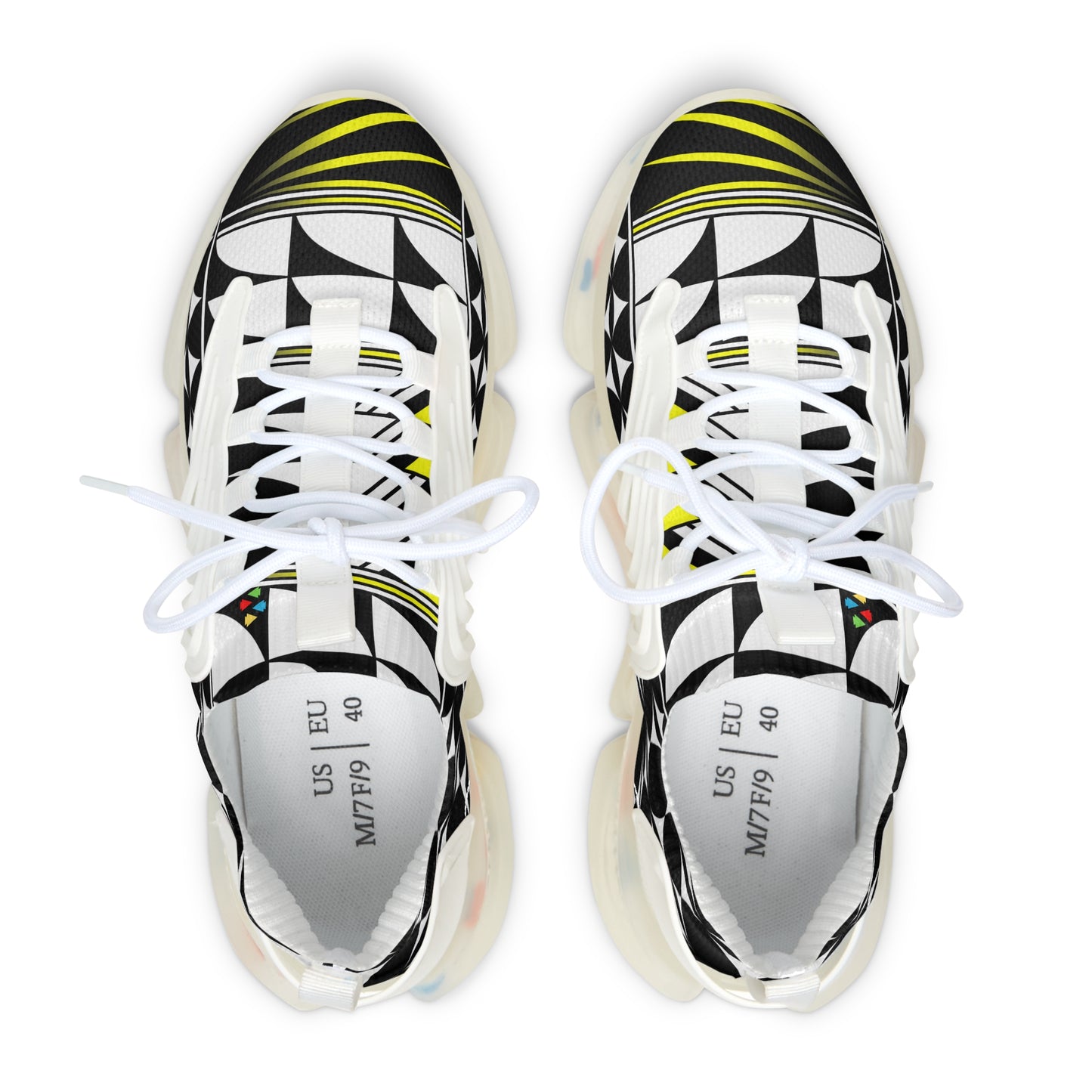Feather Blessing in Yellow Women's Mesh Sneakers
