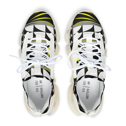 Feather Blessing in Yellow Women's Mesh Sneakers