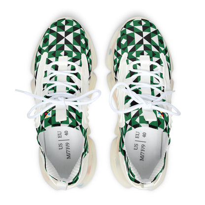 Sacred Mountains in Green Women's Mesh Sneakers