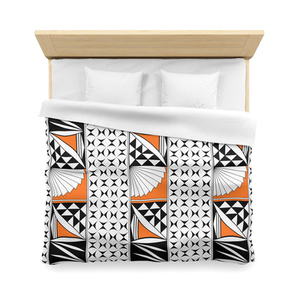 Southwest Sunrise in Orange Microfiber Duvet Cover