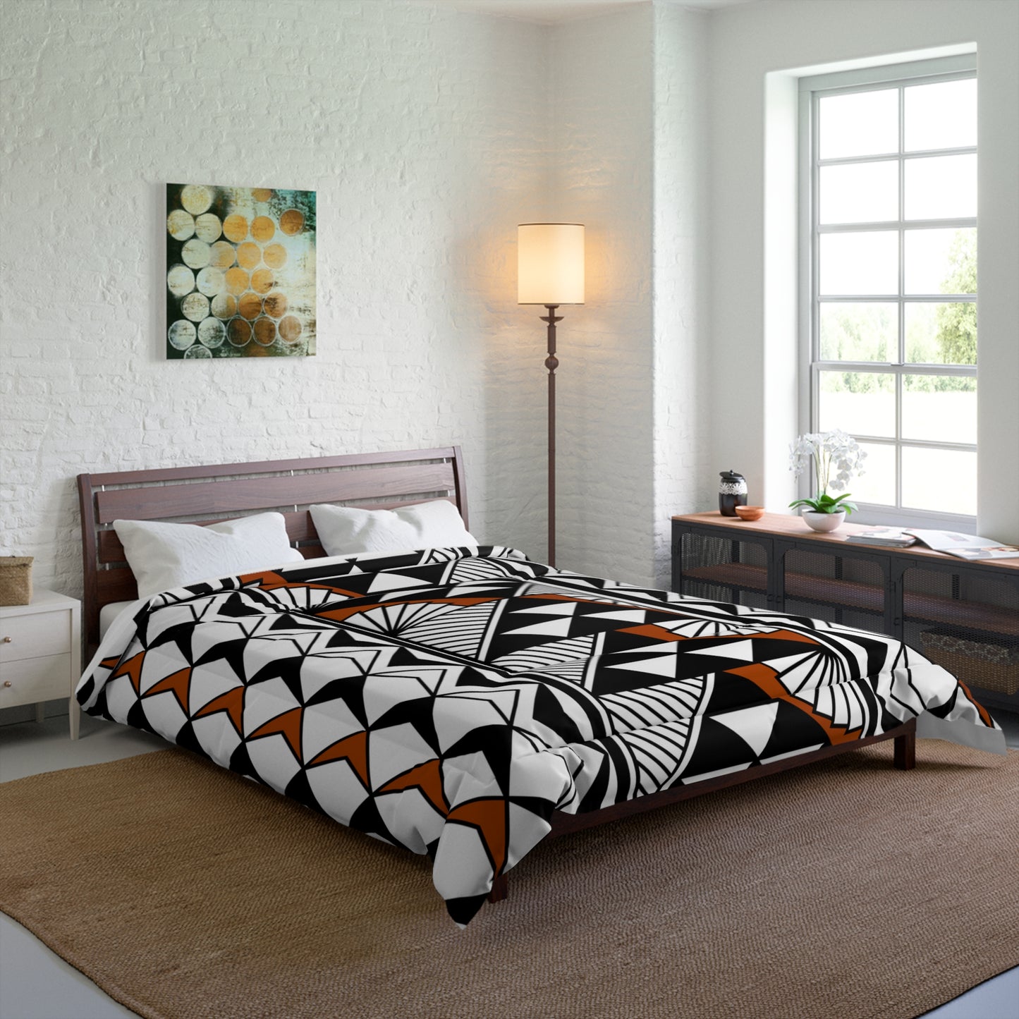 Southwest Rain and Sun in Rust Comforter