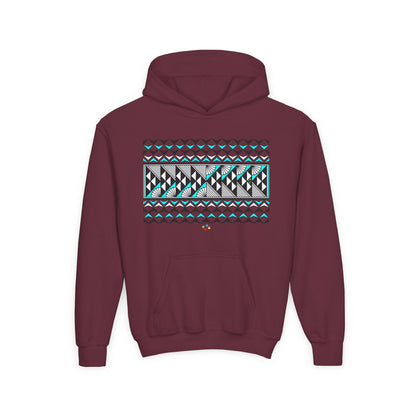 Turquoise Rain and Sun Youth Heavy Blend Hooded Sweatshirt