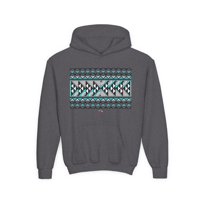 Turquoise Rain and Sun Youth Heavy Blend Hooded Sweatshirt