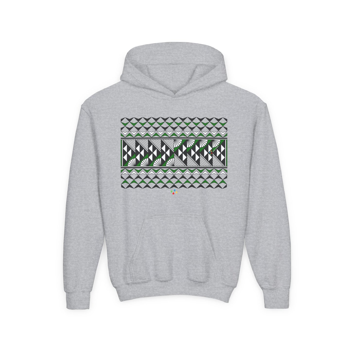 Green Rain and Sun Youth Heavy Blend Hooded Sweatshirt