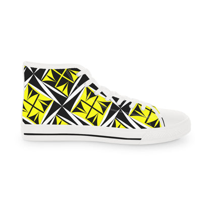 Sacred Winds in Yellow High Top Sneakers