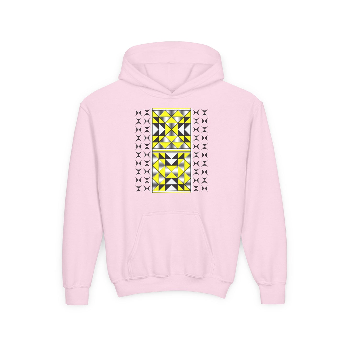 Sacred Mountains in Yellow Youth Heavy Blend Hooded Sweatshirt