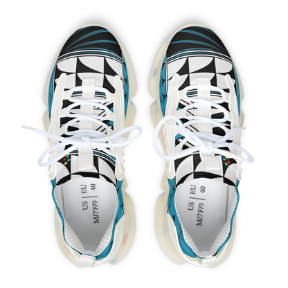 Feather Blessing on Turquoise Women's Mesh Sneakers