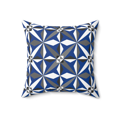 Morning Star in Blue Square Pillow