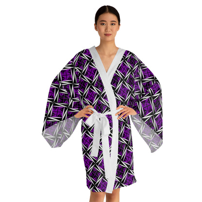 Sacred Winds in Purple Kimono Robe – Where Comfort Meets Native Grace