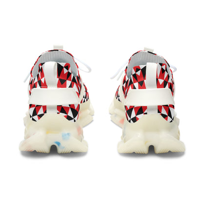 Sacred Mountains in Red Women's Mesh Sneakers