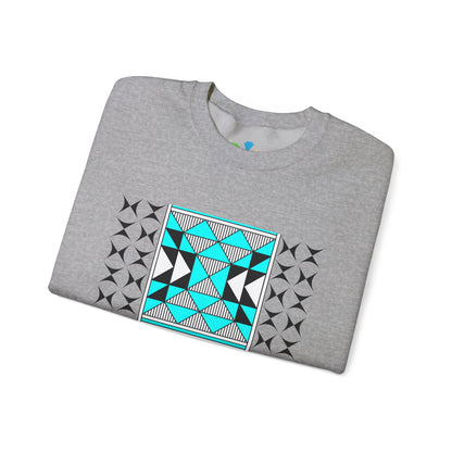 Sacred Mountains in Turquoise Unisex Sweatshirt