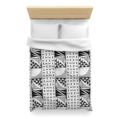 Southwest Sunrise in Gray Microfiber Duvet Cover