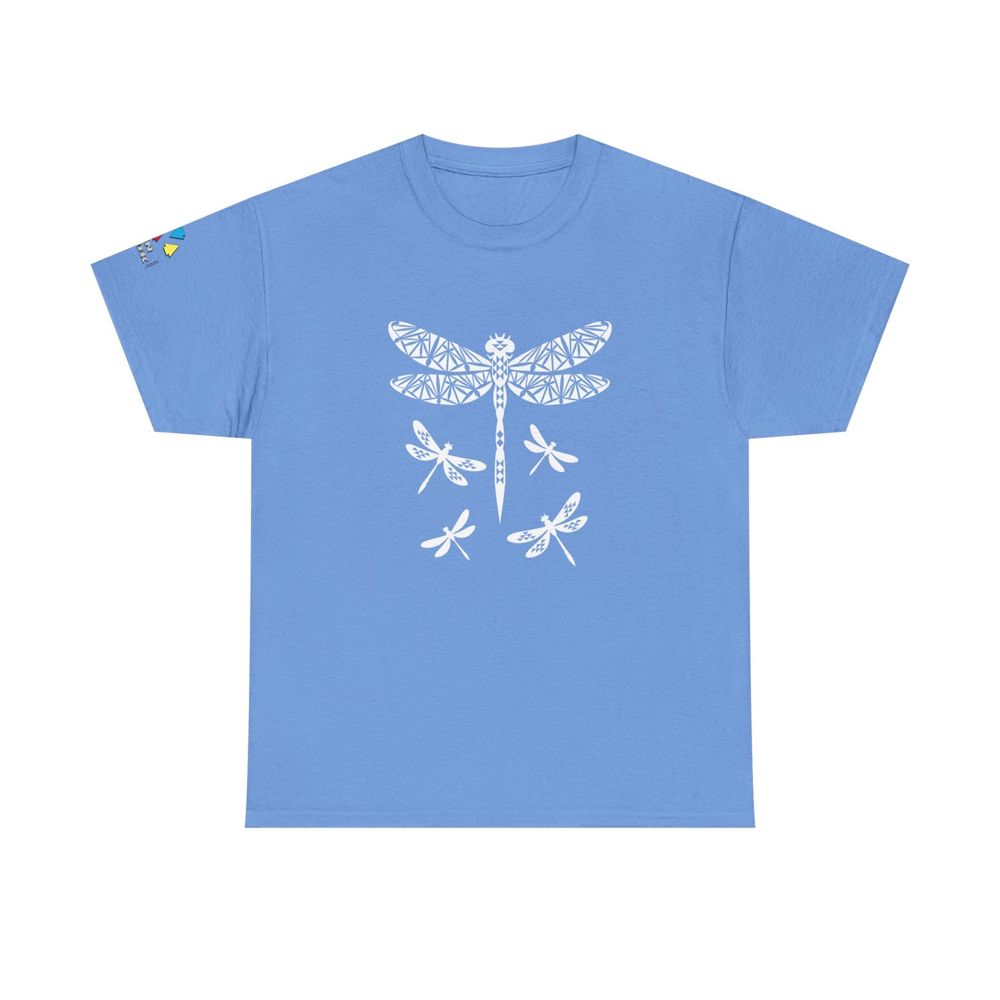 Native Dragonfly in White Gildan Unisex Tee