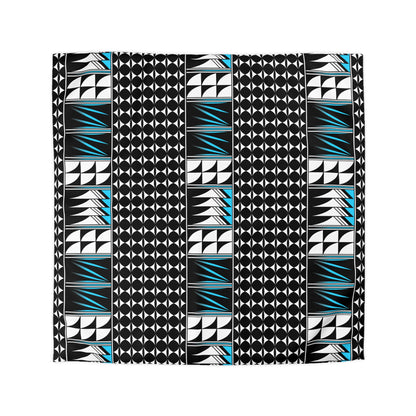 Blessed Feathers in Turquoise Microfiber Duvet Cover