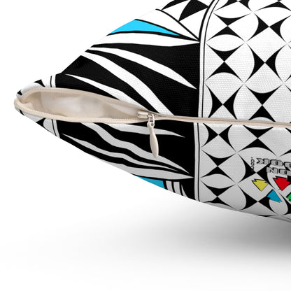 Southwest Sunrise in Turquoise Square Pillow