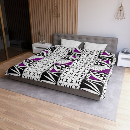 Southwest Sunrise in Purple Microfiber Duvet Cover