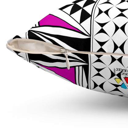 Southwest Sunrise in Pink Square Pillow