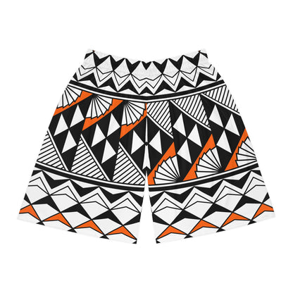 Sun and Rain in Orange Basketball Shorts