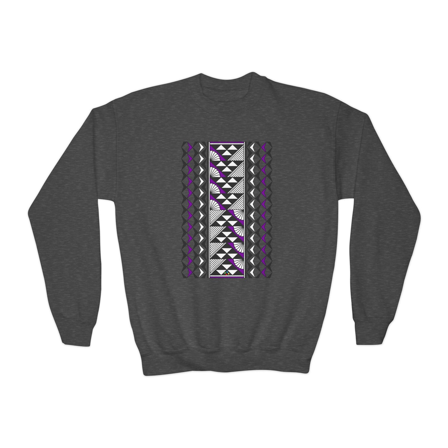 Rain and Sun in Purple Youth Crewneck Sweatshirt