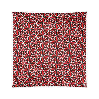 Southwest Desert Flower in Red Comforter