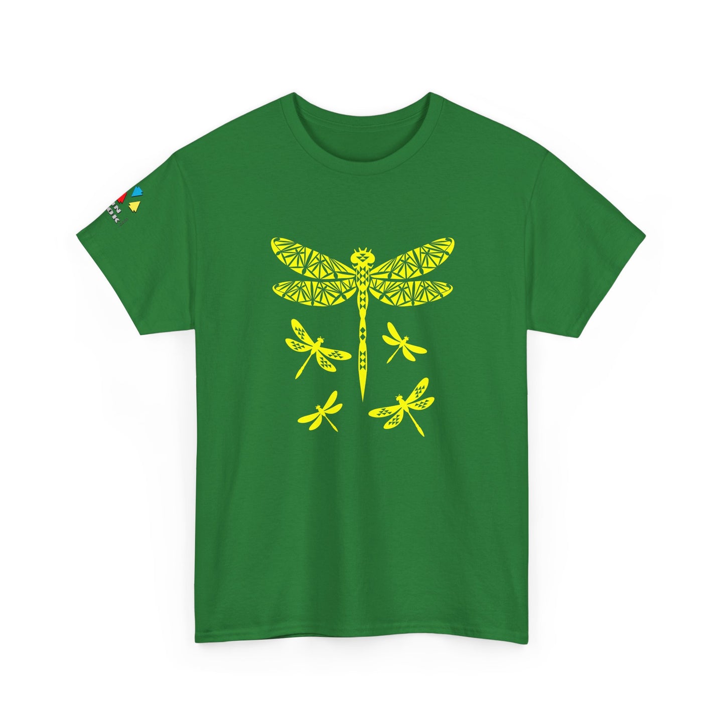 Native Dragonfly in Yellow Gildan Unisex Tee