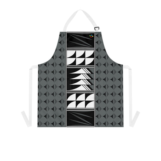 Feather Blessing on Dark Gray Two Pocket Apron