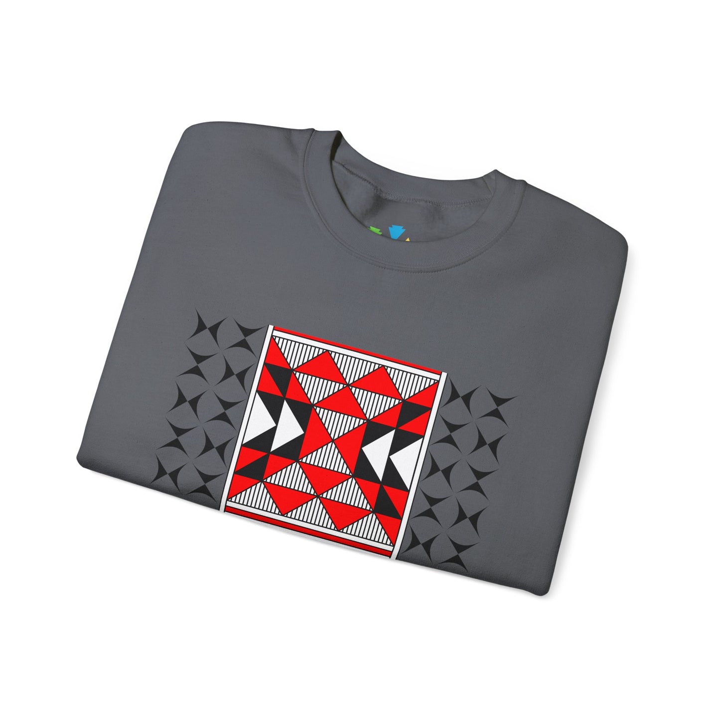 Sacred Mountains in Red Unisex Sweatshirt
