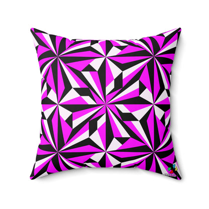 Desert Flowers in Pink Square Pillow