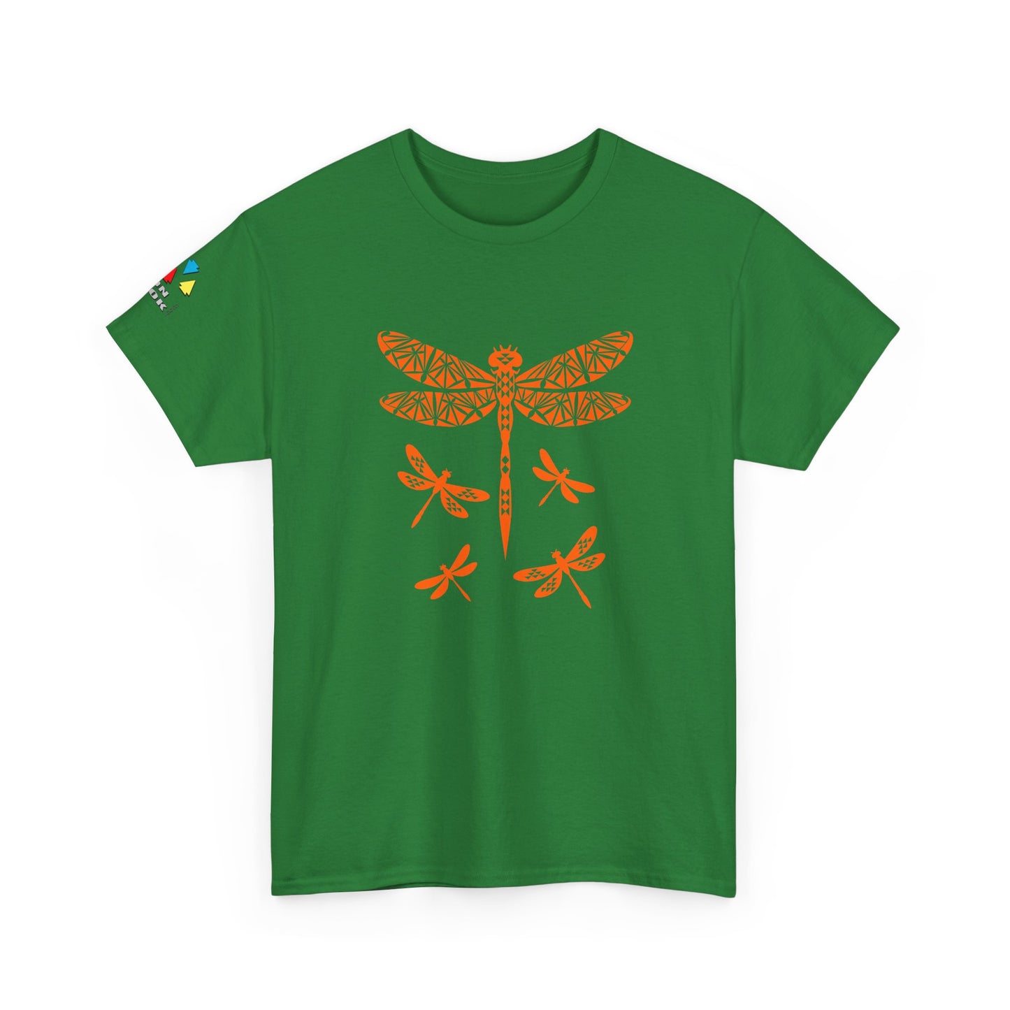 Native Dragonfly in Orange Gildan Unisex Tee