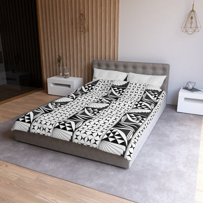 Southwest Sunrise in Charcoal Microfiber Duvet Cover