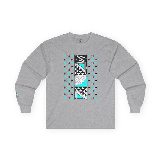 Southwest Sunrise in Turquoise Unisex Long Sleeve Tee
