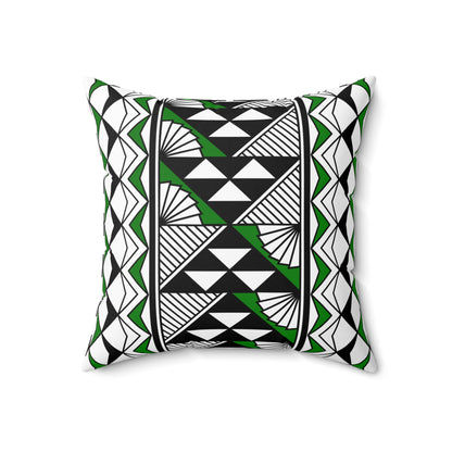 Sun and Rain in Green Spun Polyester Square Pillow
