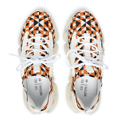 Sacred Mountains in Orange Women's Mesh Sneakers