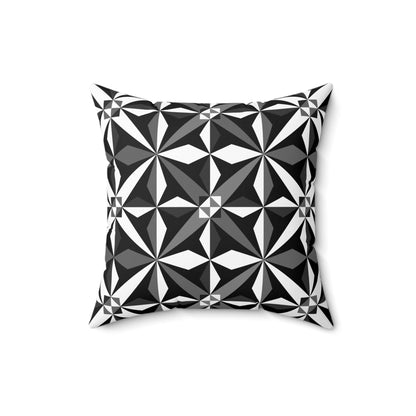 Morning Star in Black Square Pillow