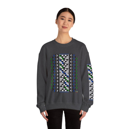 Sun and Rain in Green/Blue Unisex Sweatshirt