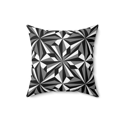 Desert Flowers in Gray Square Pillow
