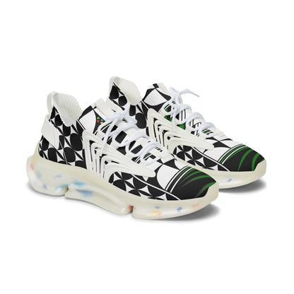 Feather Blessing in Green Women's Mesh Sneakers