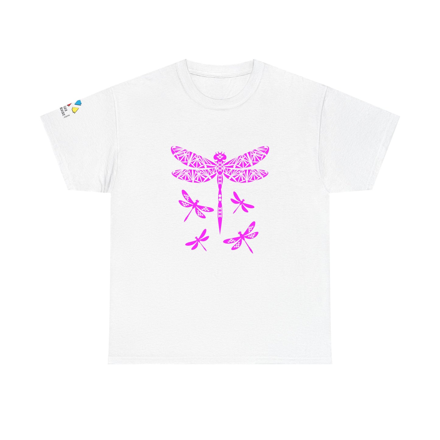 Native Dragonfly in Pink Gildan Unisex Tee