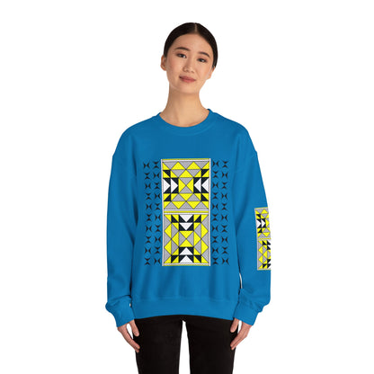 Sacred Mountains in Yellow Unisex Sweatshirt