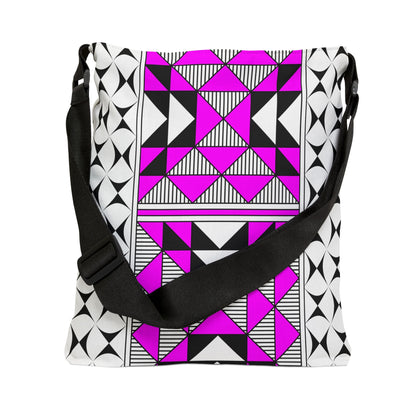 Pink Native Sacred Mountains Adjustable Tote Bag