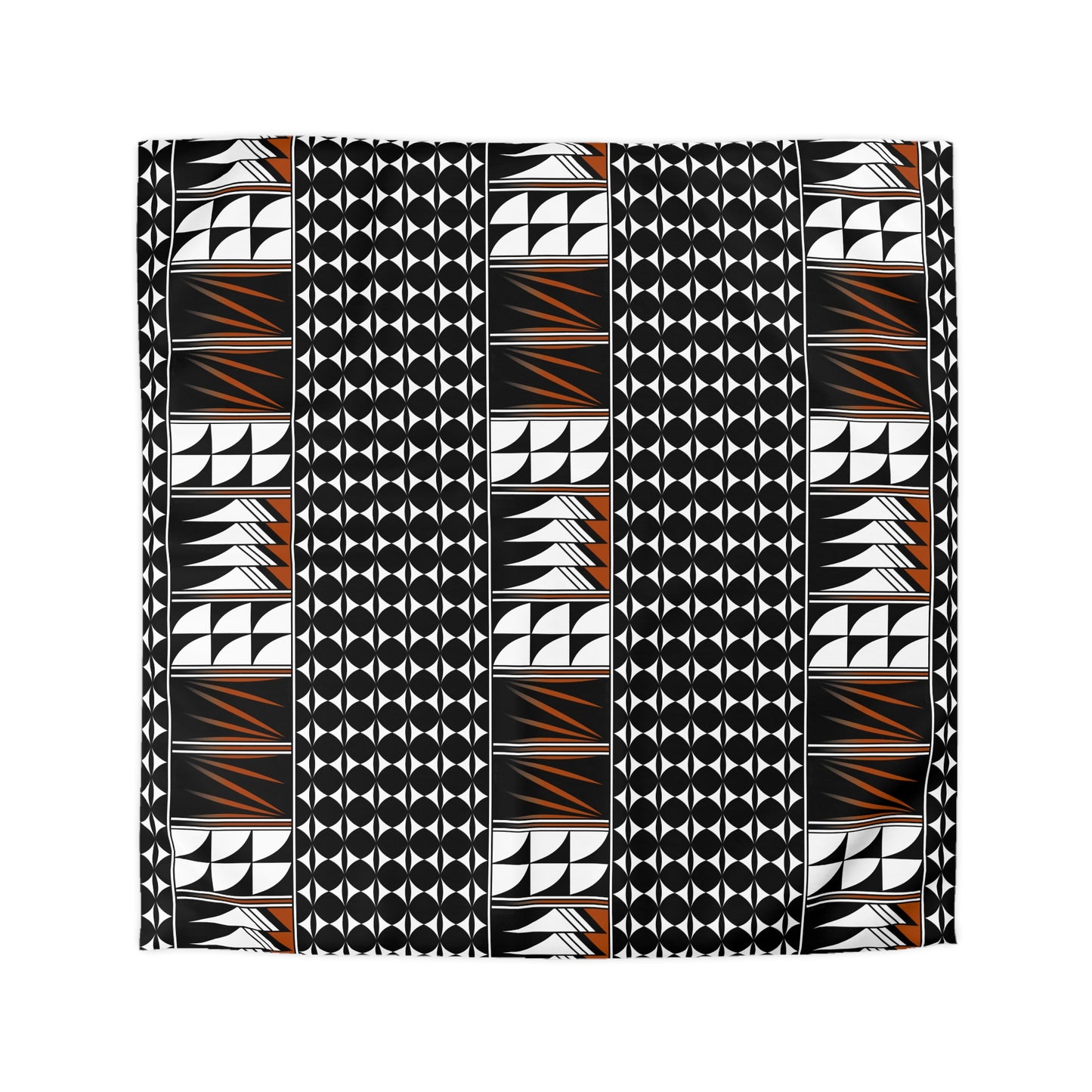 Blessed Feathers in Rust Microfiber Duvet Cover