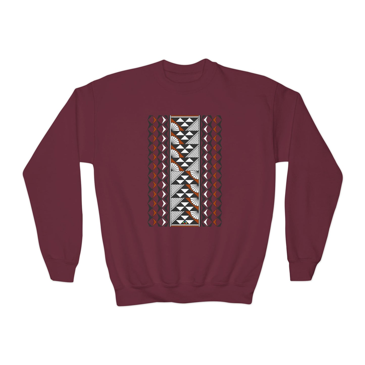 Rain and Sun in Rust Youth Crewneck Sweatshirt