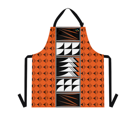 Feather Blessing on Orange Two Pocket Apron