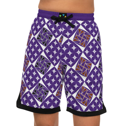 Sacred Universe in Purple Basketball Rib Shorts