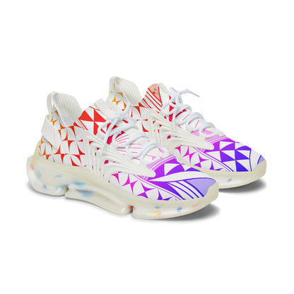Rainbow Sunrise Women's Mesh Sneakers
