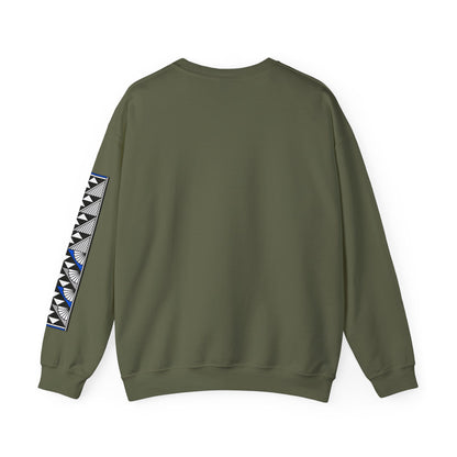 Sun and Rain in Blue/Silver Unisex Sweatshirt