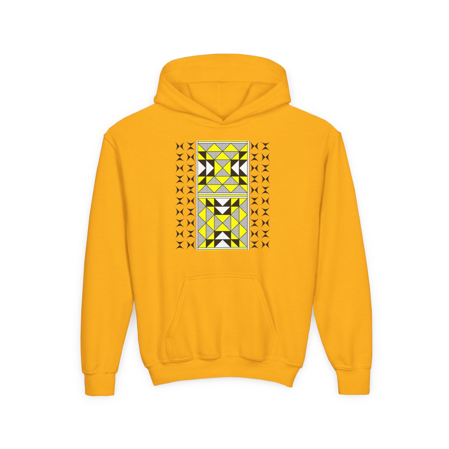 Sacred Mountains in Yellow Youth Heavy Blend Hooded Sweatshirt